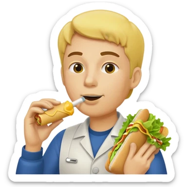 a largean instructor with a whistle  sandwich sticker