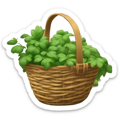 basket with courtyard sticker