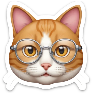 Create a emoji of a cat who shot in hide we are white lenses and we are avoid court as a doctor sticker