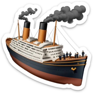 Make the Titanic sinking sticker