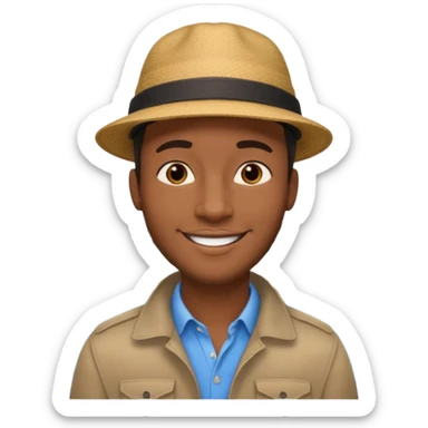 City Tour Guide black man  sticker