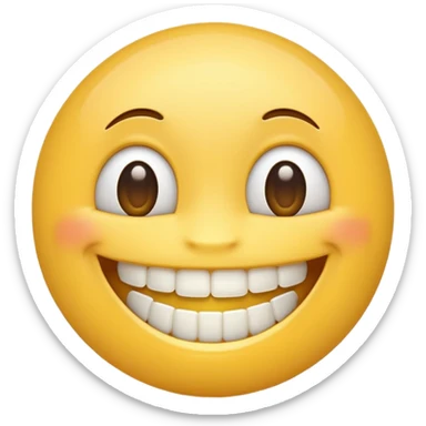 A SMILING EMOJI WITH BRACES sticker