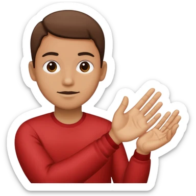 Un bonhomme tenant un 6 dans la main gauche et un 7 dans la main droite sticker