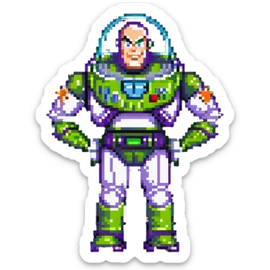 anti Buzz Lightyear, evil space ranger, dark version sticker