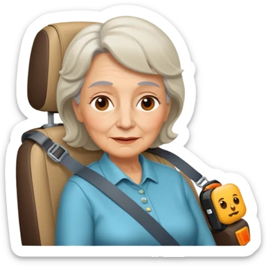 Stikers of mom which is a bit old and is relax and I will put her in a car sticker