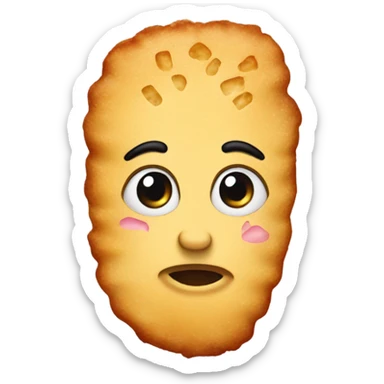 Hashbrown with a tattoo  sticker