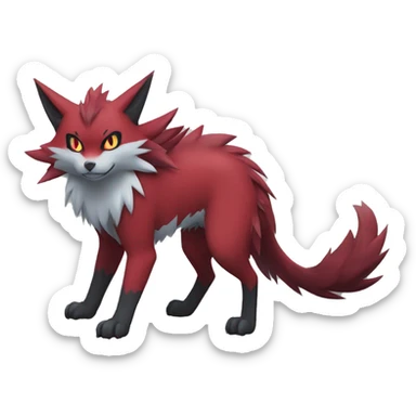Litten-Zoroark-Zangoose-Mightyena-Zorua full body sticker