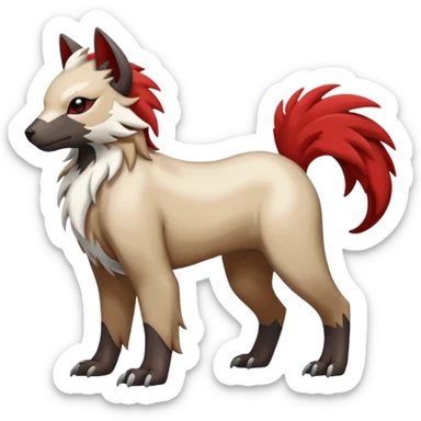 Shiny Brown Golden Bronze Red Black Grey White Beige Linoone-Absol-Trico-Hybrid (Full body) sticker