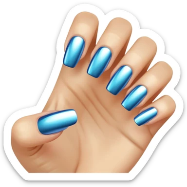 chrome acrylic nails sticker