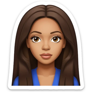 Farrah Franklin from Destiny's Child with long dark brown hair sticker