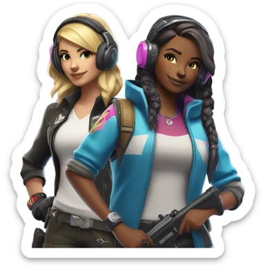 White girl squad Fortnite sticker