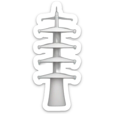 minimal network tower sticker