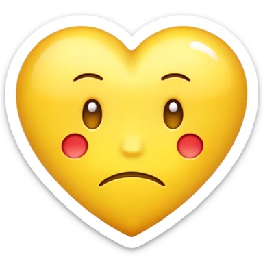 Yellow heartbroken emoji  sticker