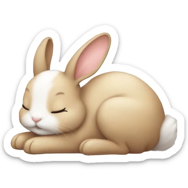 Cutest bunny sleeping sticker