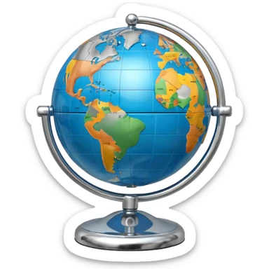Time Zone Globe sticker