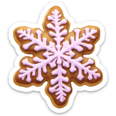 pink snowflake cookie  sticker