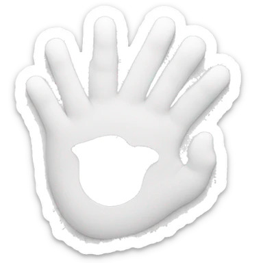 DOS MANOS DANDOSE LA MANO COMO SOCIOS DE COLOR BLANCO sticker