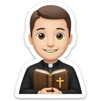 The priest presiding over the wedding sticker