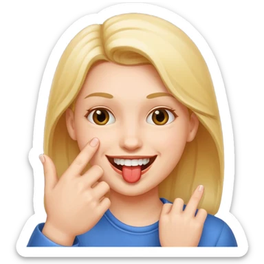 Smiley qui se mord le doigt sticker