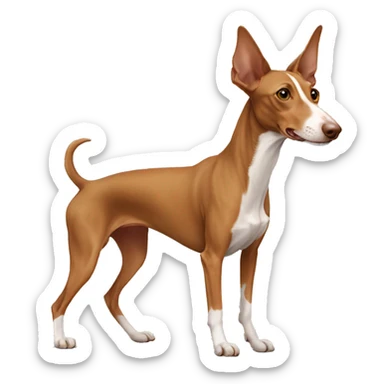 brown podenco andaluz sticker