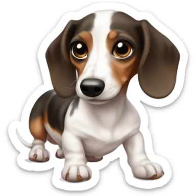 Mini dachshund piebald  sticker