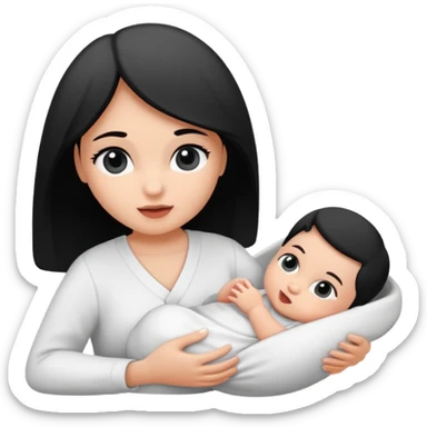 Newborn B&W with female sticker