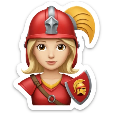 trojans being led by a woman sticker