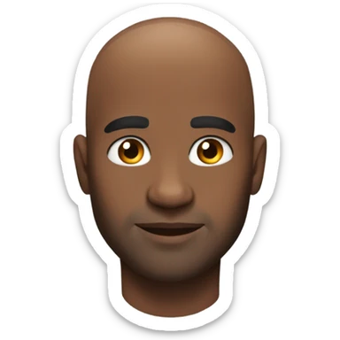 handsome shirtless bald black man gay sticker