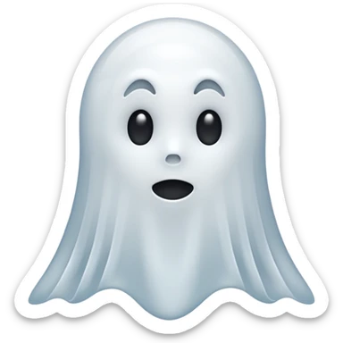 I need a spirit emoji like a ghost but very whispy and airy looking, not so emoji or fake looking make it more realistic  sticker