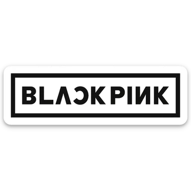 Blackpink logo, no background sticker