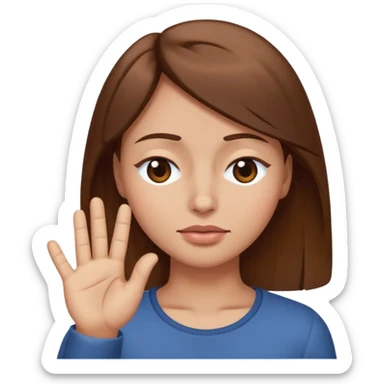 one eye close like giving a blink with hand pointed  sticker