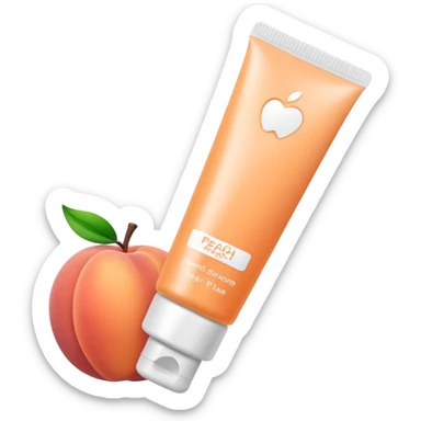 peach skincare tube sticker