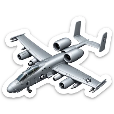 A-10 Thunderbolt II - Fairchild Republic (Grey) sticker