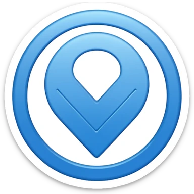 Una raya como ✔️ así pero azul y un círculo  así pero el ✔️ sea más grande sticker