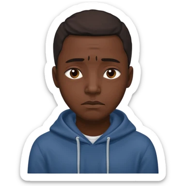 black man having Pity - feeling of sorrow and compassion for another sticker