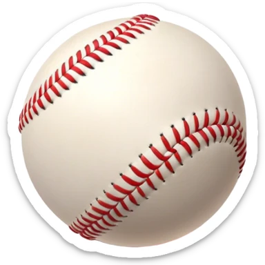 Cinematic Realistic Baseball Scene Emoji, depicted as an action-packed moment of a baseball in play with dynamic motion blur and crisp detailed textures, rendered with vibrant nostalgic lighting that captures the spirit of America's favorite pastime. sticker