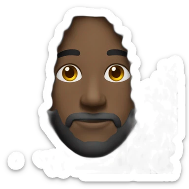 Homme noir avec des locks longues sticker