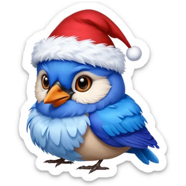 Christmas Jays with red hat sticker