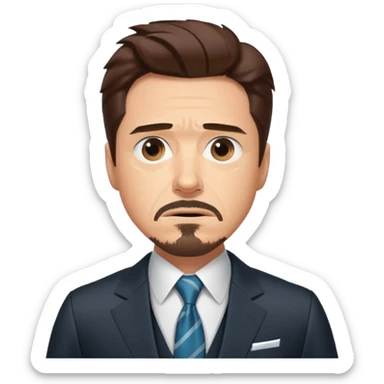 suprised tony stark sticker