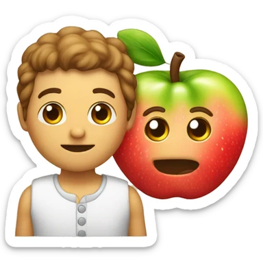 Zanahoria y una manzana sticker