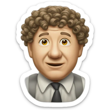 Curly Howard of the three stooges sticker