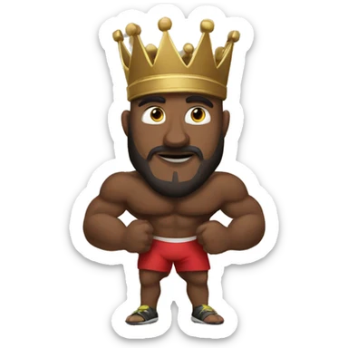 a king doing crossfit sticker