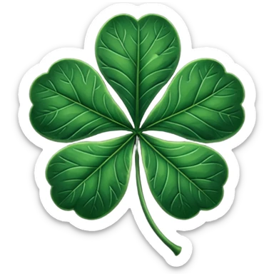 Trébol negro de cinco hojas  sticker