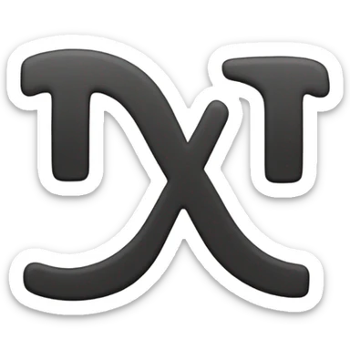 Lowercase d uppercase B next to each other sticker