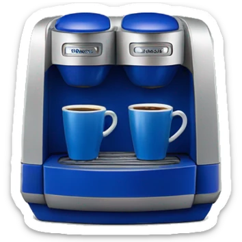 Realistic cobalt blue keurig  sticker