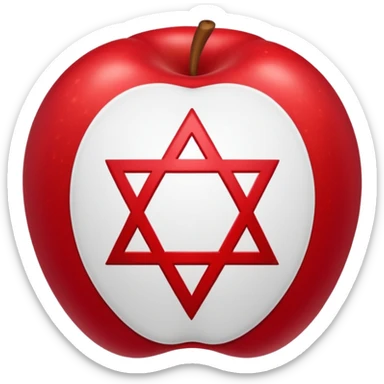 a jewish kippah in apple style sticker