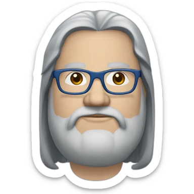 white-40-year-old-fat-man-with-long-black-hair,-brown-eyes,-blue-glasses,-no-beard. sticker