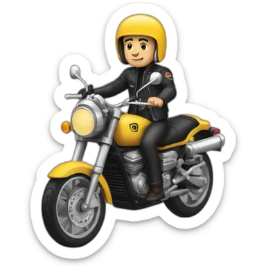 Éric Zemour sur une moto sticker