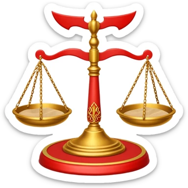 Create a casting sigil inspired by the wizard101 balance school using base color sand and trim color red. A golden scale in the middle as a focus  sticker