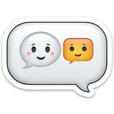 a speech bubble from a customer testimonial sticker